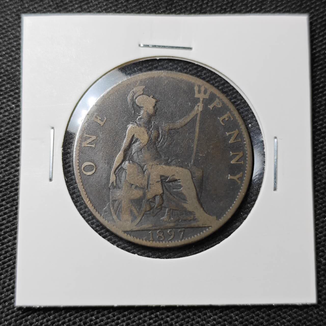 KK钱币收藏小铺 第308期 2月预留时间 周末发货  1897英国1便士