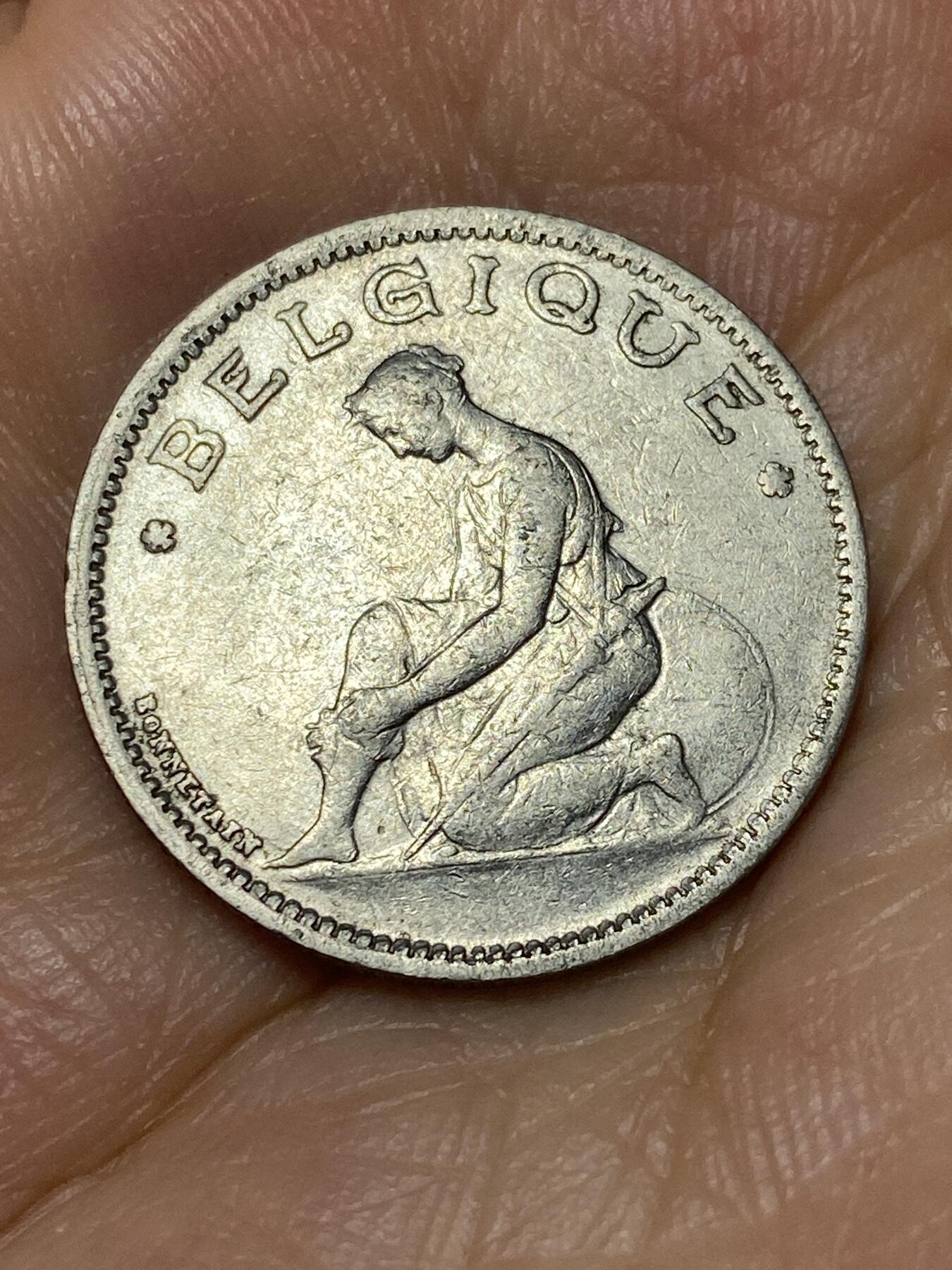 2025年第六十七场(总第九十三场）外国好品散币(免佣金) 比利时🇧🇪1934年1法郎(阿尔贝一世时期，法语版关门年)