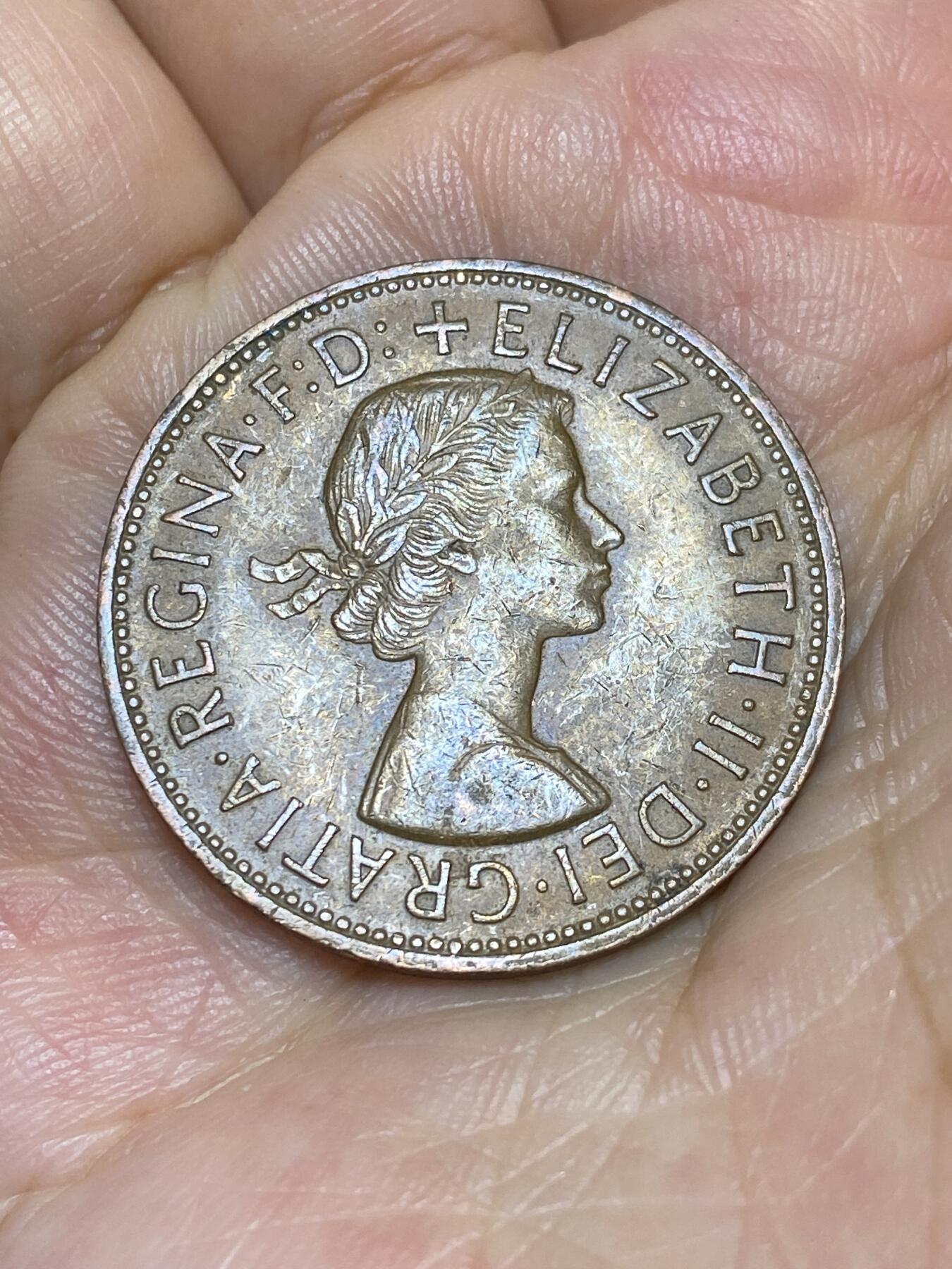 2025年第六十七场(总第九十三场）外国好品散币(免佣金) 英国🇬🇧1966年1便士(伊丽莎白二世青年桂冠)