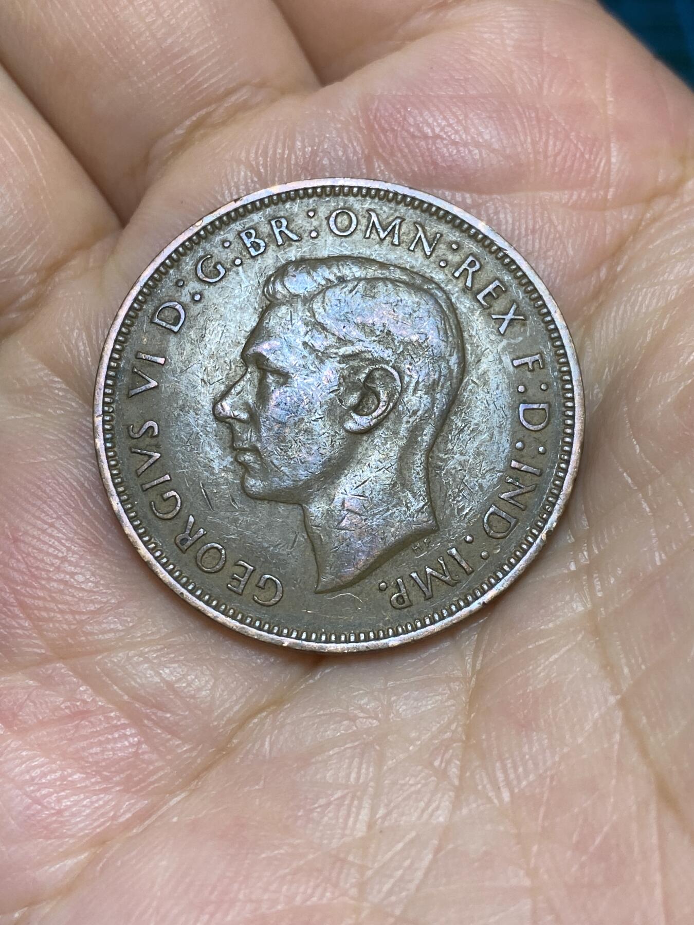 2025年第六十七场(总第九十三场）外国好品散币(免佣金) 英国🇬🇧1948年1便士(乔治六世第一版，印度皇帝加字版，关门年)