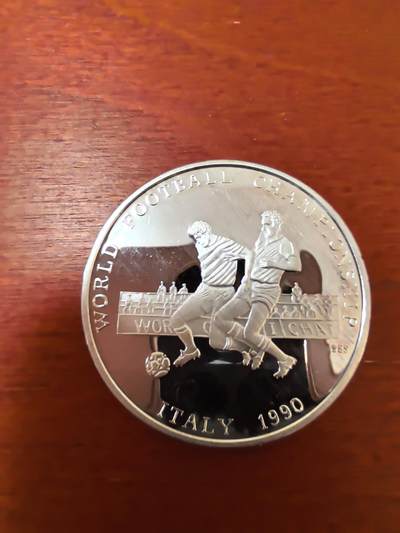 长老汇蛇年精选第二十三场拍卖 1989阿富汗1990意大利世界杯500阿富汗币精制银币，1万枚