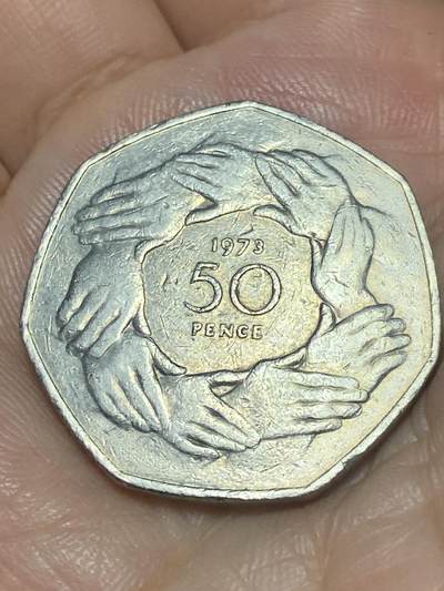 2025年第六十八场(总第九十四场）外国好品散币(免佣金) - 英国🇬🇧1973单年份50便士(英国加入欧洲经济共同体纪念币)