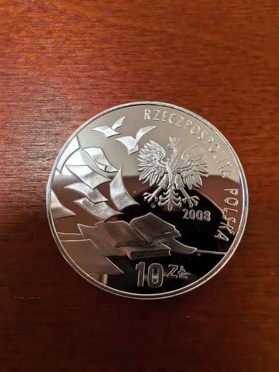 长老汇蛇年精选第二十三场拍卖 2008波兰罗茨尼察游行40周年10兹罗提精制银币，14.14克925银