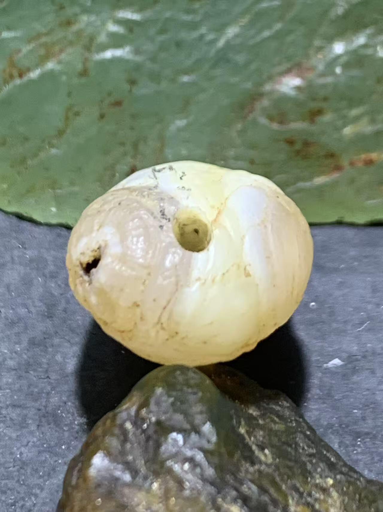 精美高玉化双天眼阿拉善眼石玛瑙原石一颗，