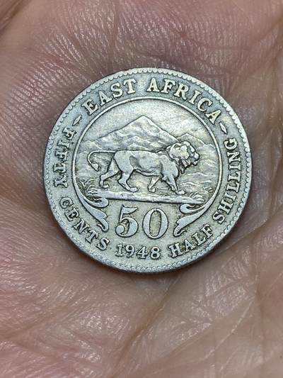 2025年第六十八场(总第九十四场）外国好品散币(免佣金) - 少见–英属东非1948年50分(乔治六世第二版，铜镍材质首发年)