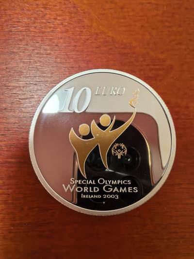 长老汇蛇年精选第二十三场拍卖 2003爱尔兰特奥会10欧元镀金精制银币，28.28克925银