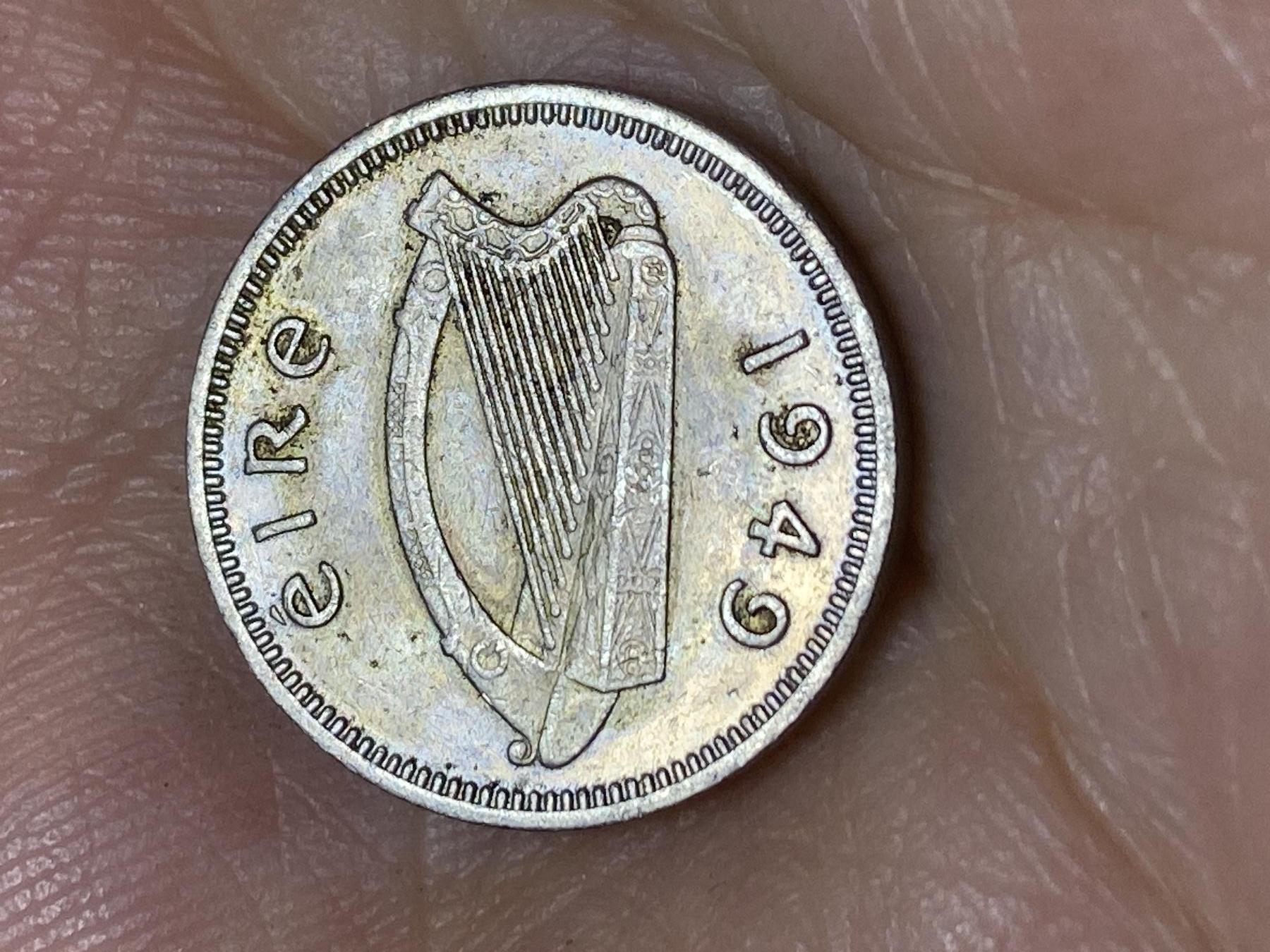 2025年第六十七场(总第九十三场）外国好品散币(免佣金) 爱尔兰🇮🇪1949年3便士(共和国时期第一套第二版)
