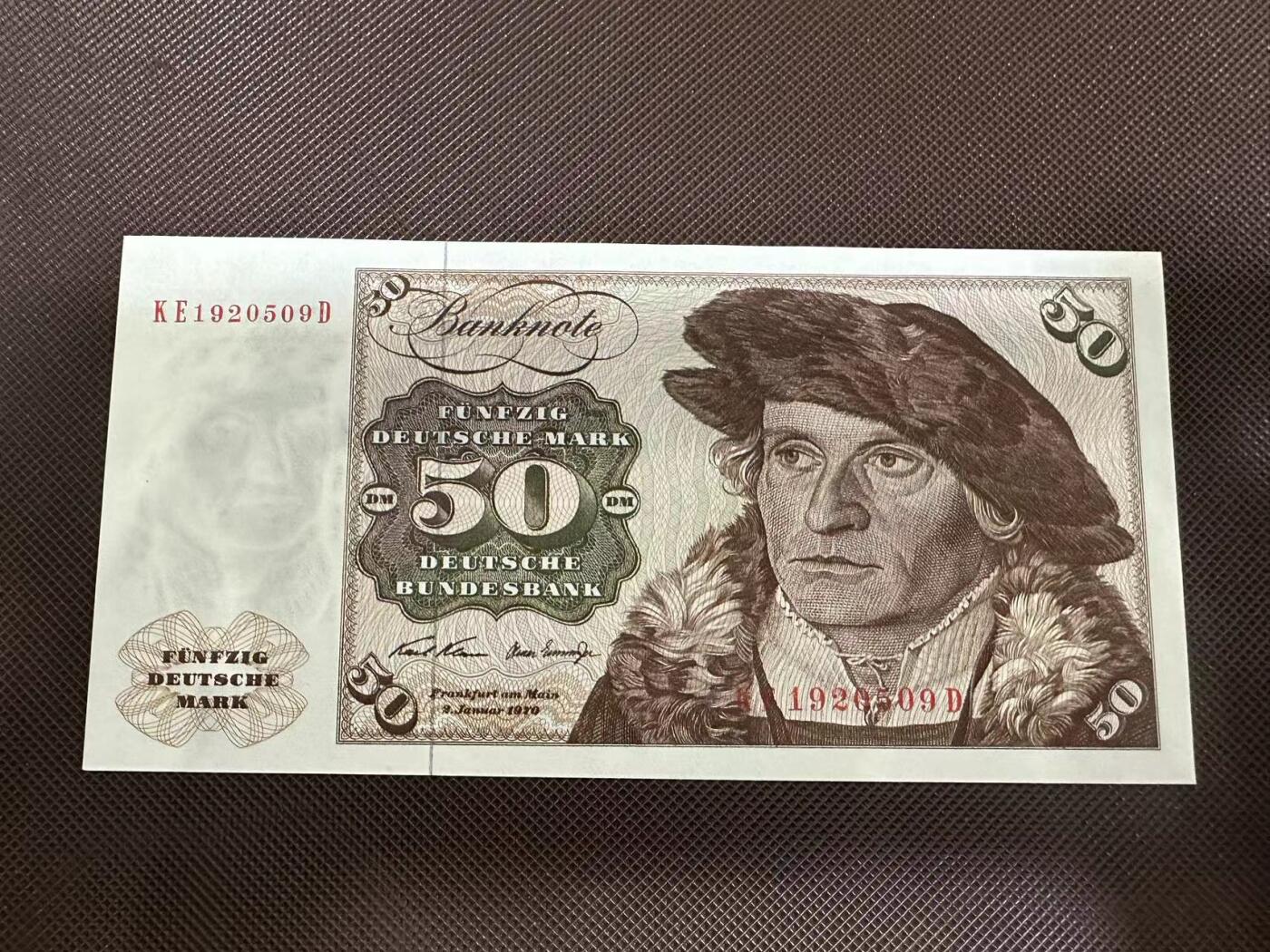 喜羊羊钱币收藏2025第7期(普品场) 德国1970年50马克 unc   ke1920509d  无47  