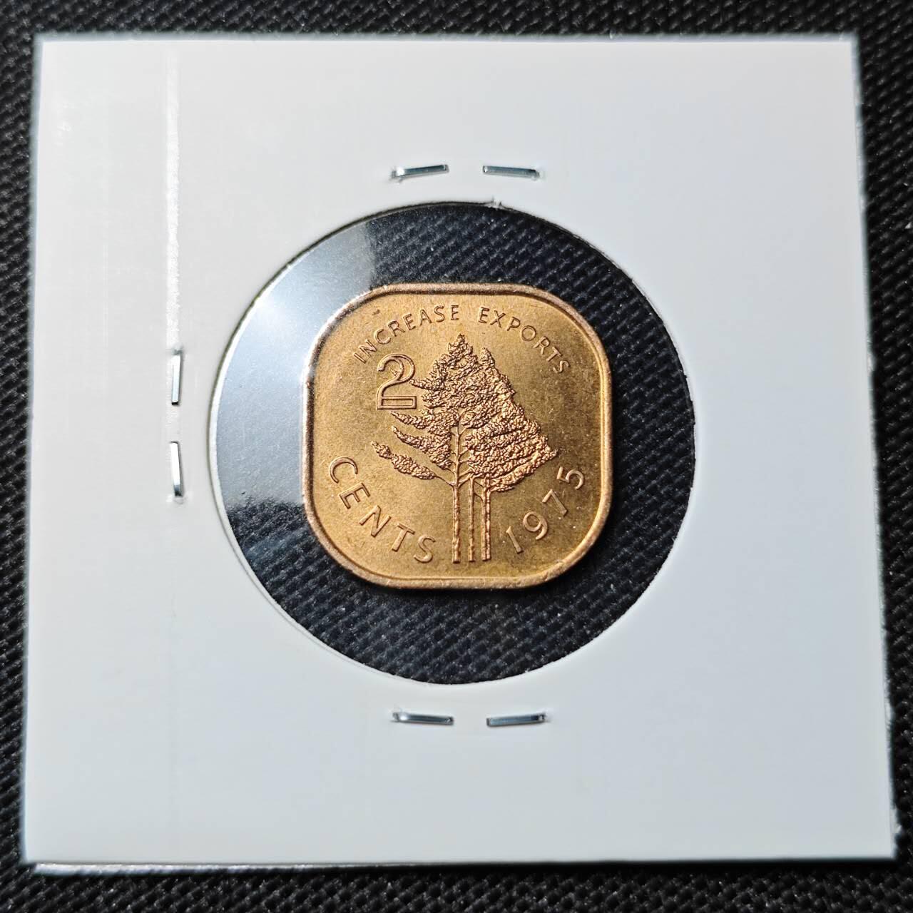 KK钱币收藏小铺 第309期 2月预留时间 周末发货 1975 斯里兰卡2分好品铜币