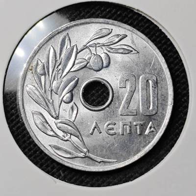 KK钱币收藏小铺 第309期 2月预留时间 周末发货 - 1969希腊20雷普塔 好品