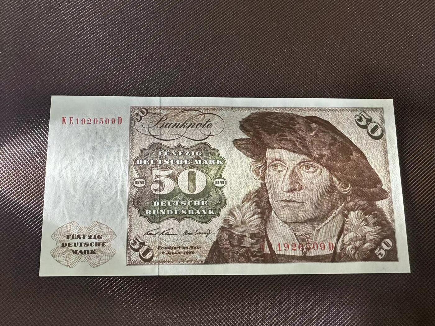 喜羊羊钱币收藏2025第7期(普品场) 德国1970年50马克 unc   ke1920509d  无47  