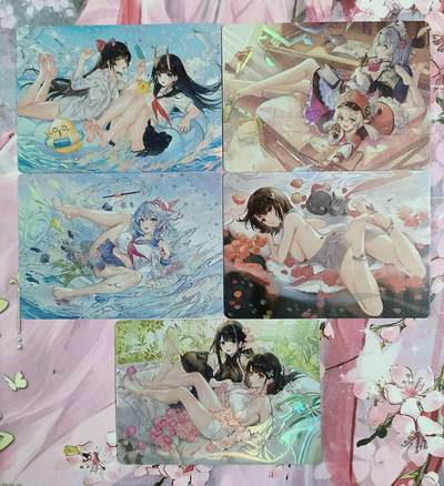 龙虎卡牌第46场 （无佣金，满120包邮，欢迎送拍） - 彩闪5张 鸡腿美足系列横版