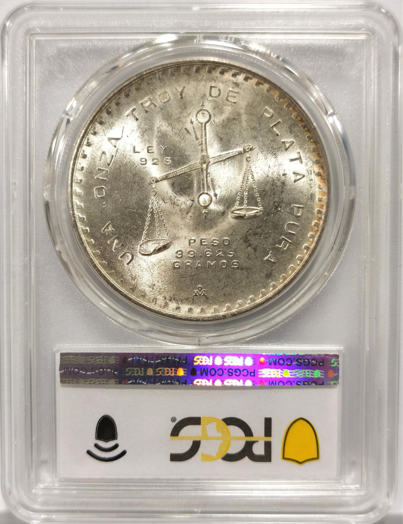博洋堂世界钱币拍卖第131期（全场包邮） PCGS MS63 墨西哥1980年天平铸币机一盎司大银币