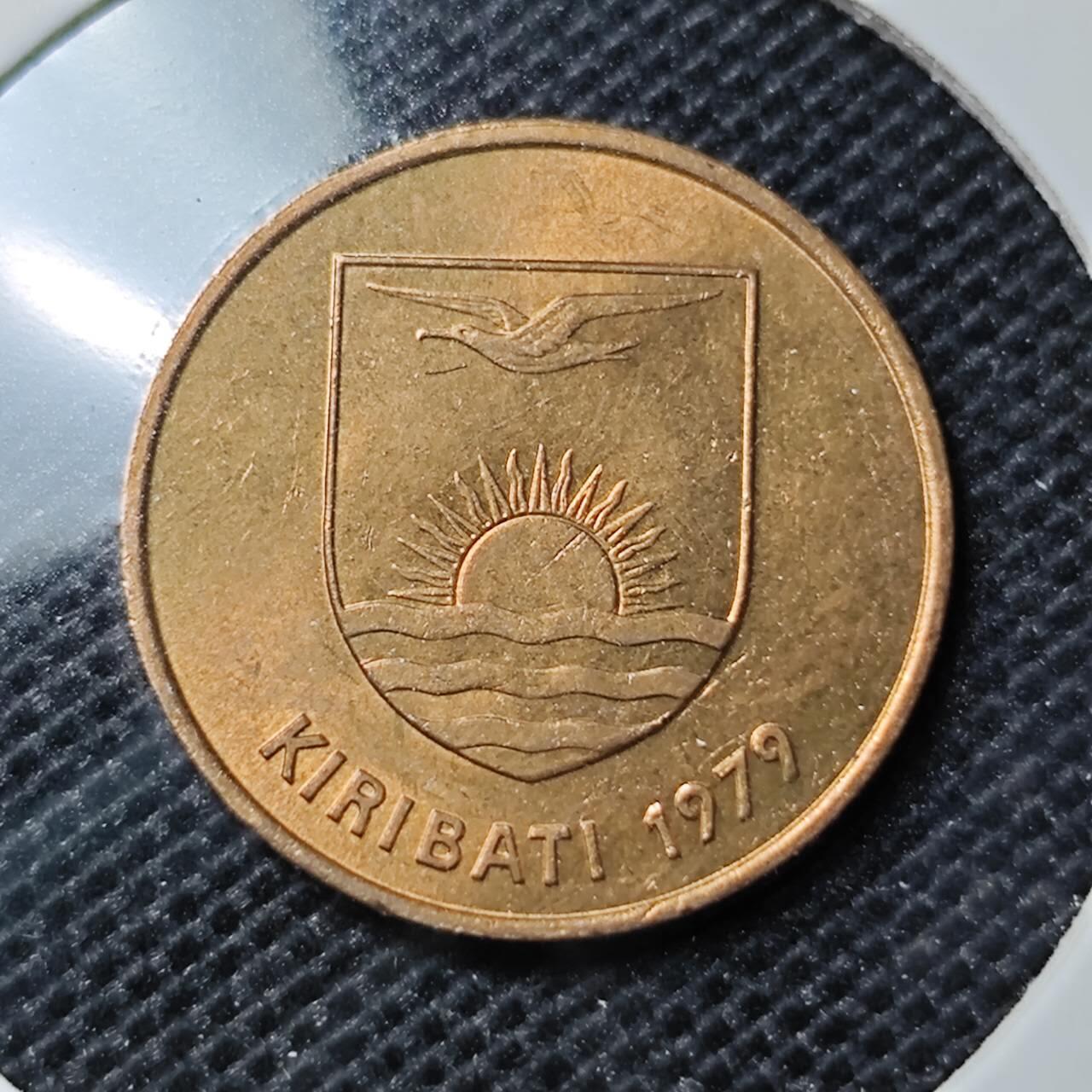 KK钱币收藏小铺 第309期 2月预留时间 周末发货 1979基里巴斯1分 好品铜币