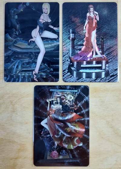 龙虎卡牌第46场 （无佣金，满120包邮，欢迎送拍） - 粗闪3张 宁缺卡牌 手办卡 人造人18号+爱丽丝+女帝