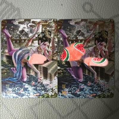 花开卡拍第31期（7月20号周日截拍，品控勿拍!!!拍品不寄存，运费5元，自制卡难免瑕疵，可能存在轻微撞角爆边等出厂瑕疵，品控介意勿拍！） - 燎原绝色绘卷 西施粗闪两渐变，无第三渐变