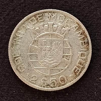 【全场包邮】纯粹捡漏拍443场 - 葡属莫桑比克1950年2.5埃斯库多银币