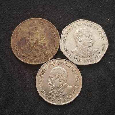 【全场包邮】纯粹捡漏拍443场 - 肯尼亚各年份1先令-10先令3枚套币