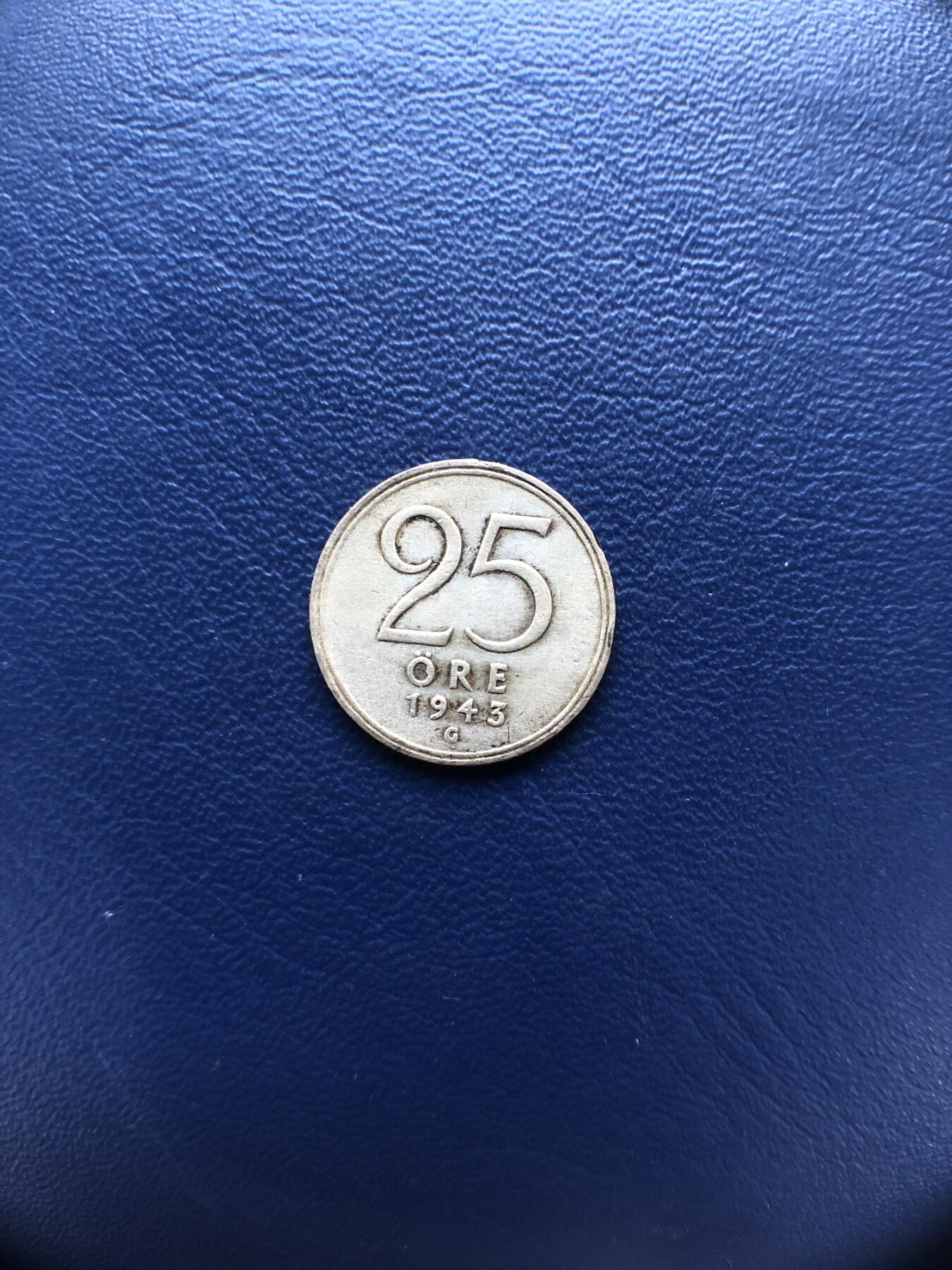 日本朝鲜俄罗斯多国纸币硬币 瑞典1943年25欧尔银币