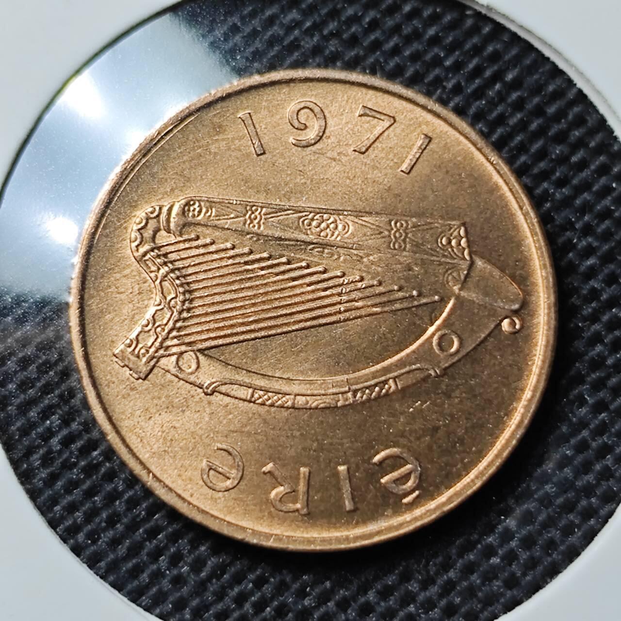 KK钱币收藏小铺 第309期 2月预留时间 周末发货 1971爱尔兰1便士 好品