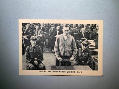 盛世勋华——号角文化勋章邮票专场拍卖第269期 - 德国（1939）宣传卡片 前陆军大将霍普纳在军事法庭受审。他也死于绞刑。密谋者的准备工作被证明完全不足