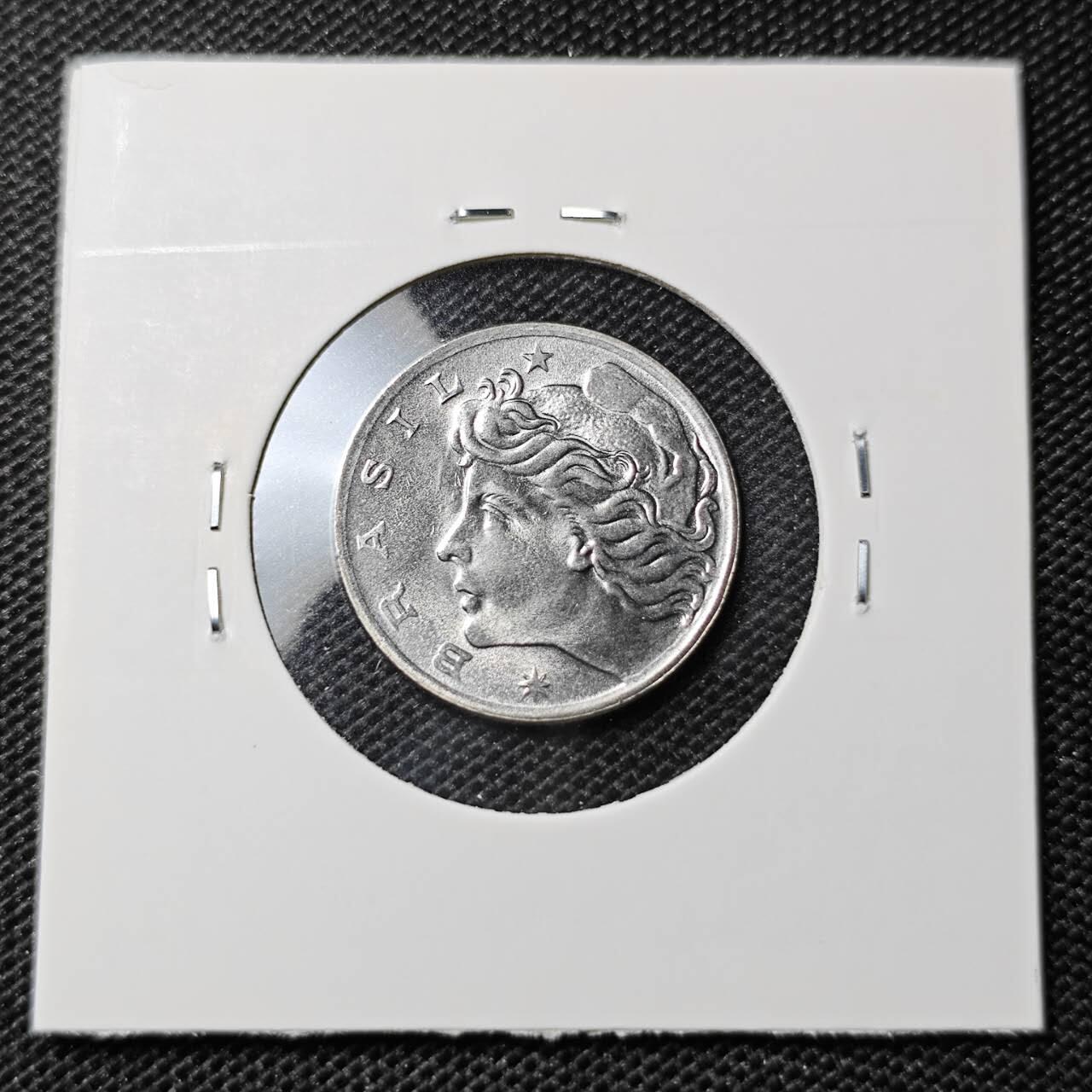 KK钱币收藏小铺 第309期 2月预留时间 周末发货 1975巴西 5分纪念币 好品