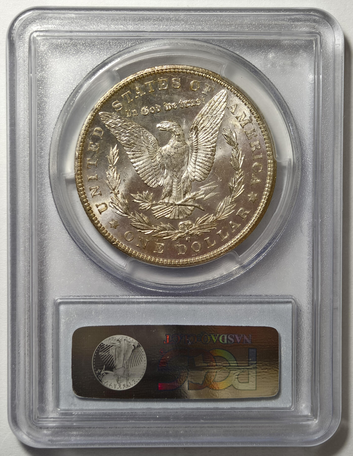 紫瑗钱币——第575期 美国 1904年 O版 摩根 大头妹 1美元 银币 PCGS MS64 老盒 底板有点镜面的感觉
