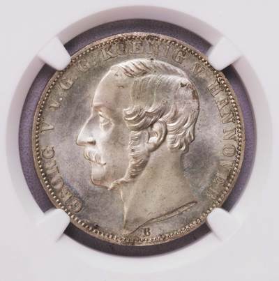 NGC-MS65 1866德国汉诺威狮马泰勒 亚军车轮转光 - NGC-MS65 1866德国汉诺威狮马泰勒 亚军车轮转光
