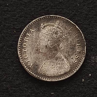 【全场包邮】纯粹捡漏拍443场 - 英属印度1885年维多利亚女王2安娜银币