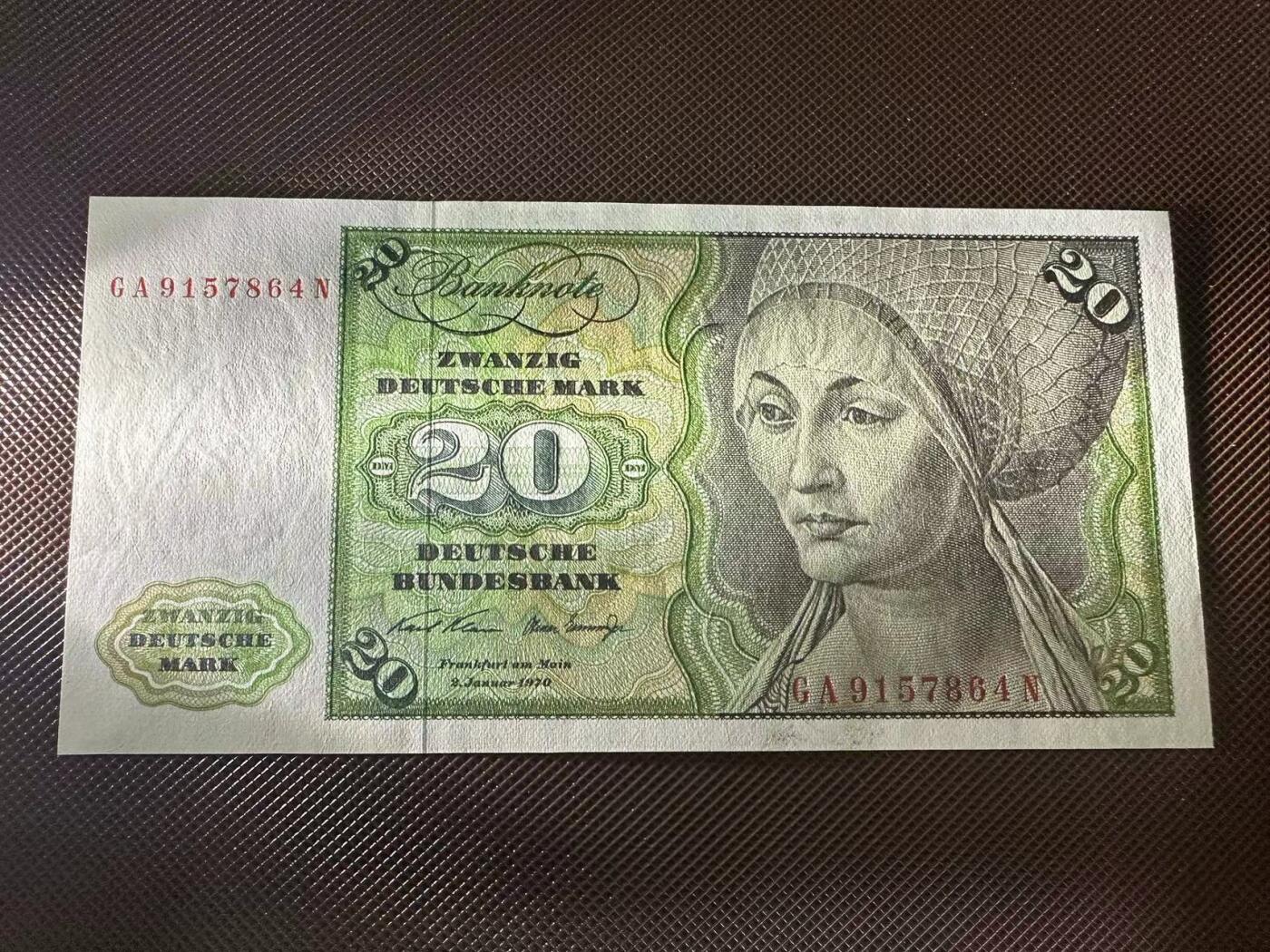 喜羊羊钱币收藏2025第7期(普品场) 德国1970年20马克  unc  