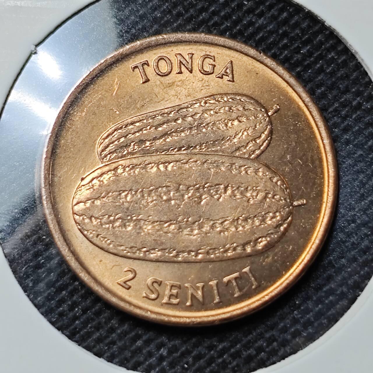 KK钱币收藏小铺 第309期 2月预留时间 周末发货 1975汤加2分 好品