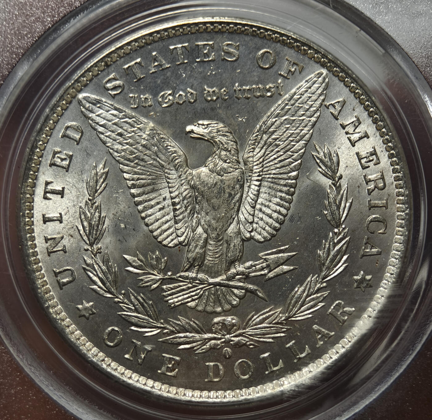 紫瑗钱币——第576期 美国 1884年 O版 摩根 大头妹 1美元 银币 PCGS MS64 老盒