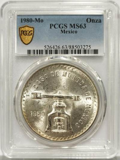 博洋堂世界钱币拍卖第131期（全场包邮） - PCGS MS63 墨西哥1980年天平铸币机一盎司大银币