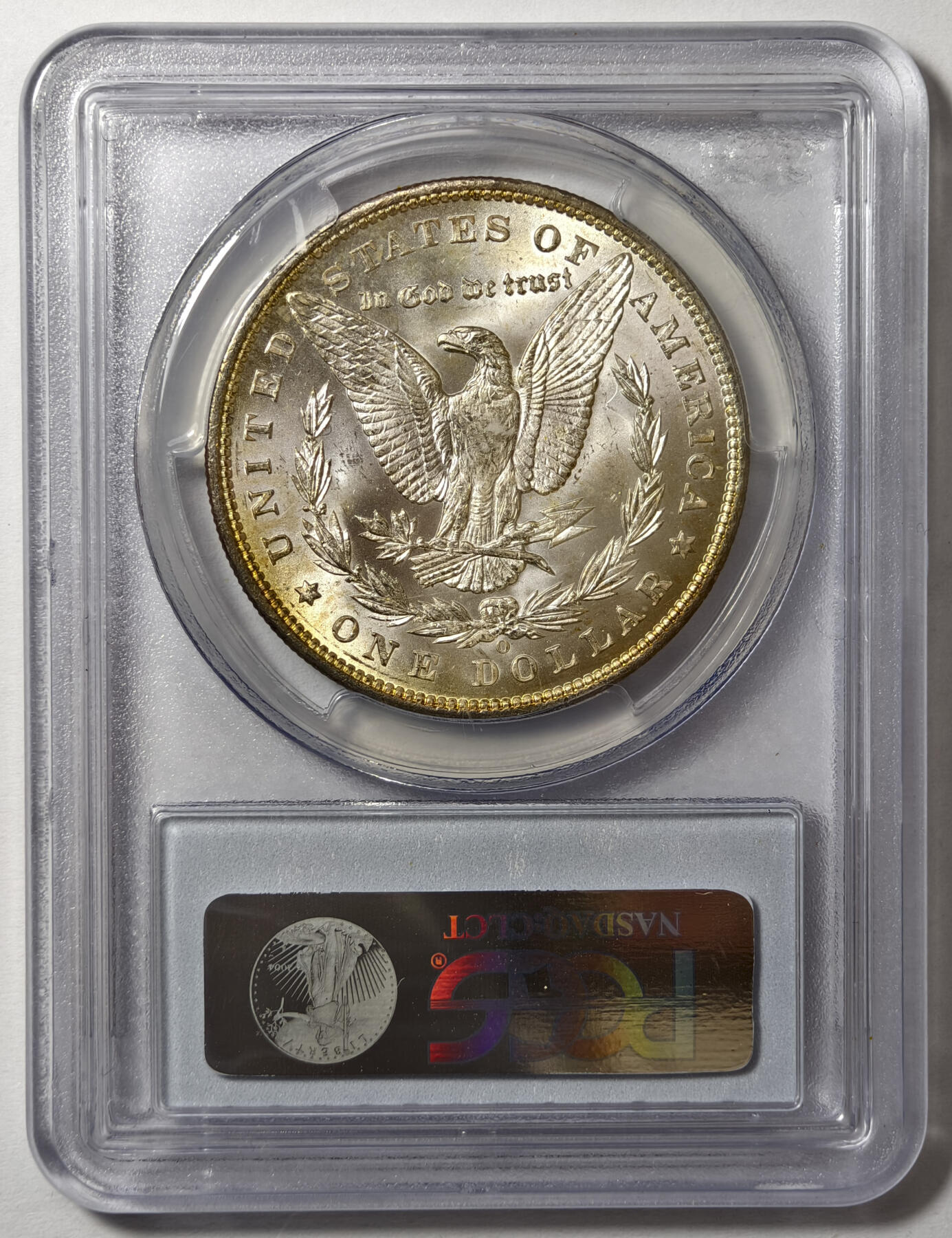 紫瑗钱币——第575期 美国 1898年 O版 摩根 大头妹 1美元 银币 PCGS MS64 老盒
