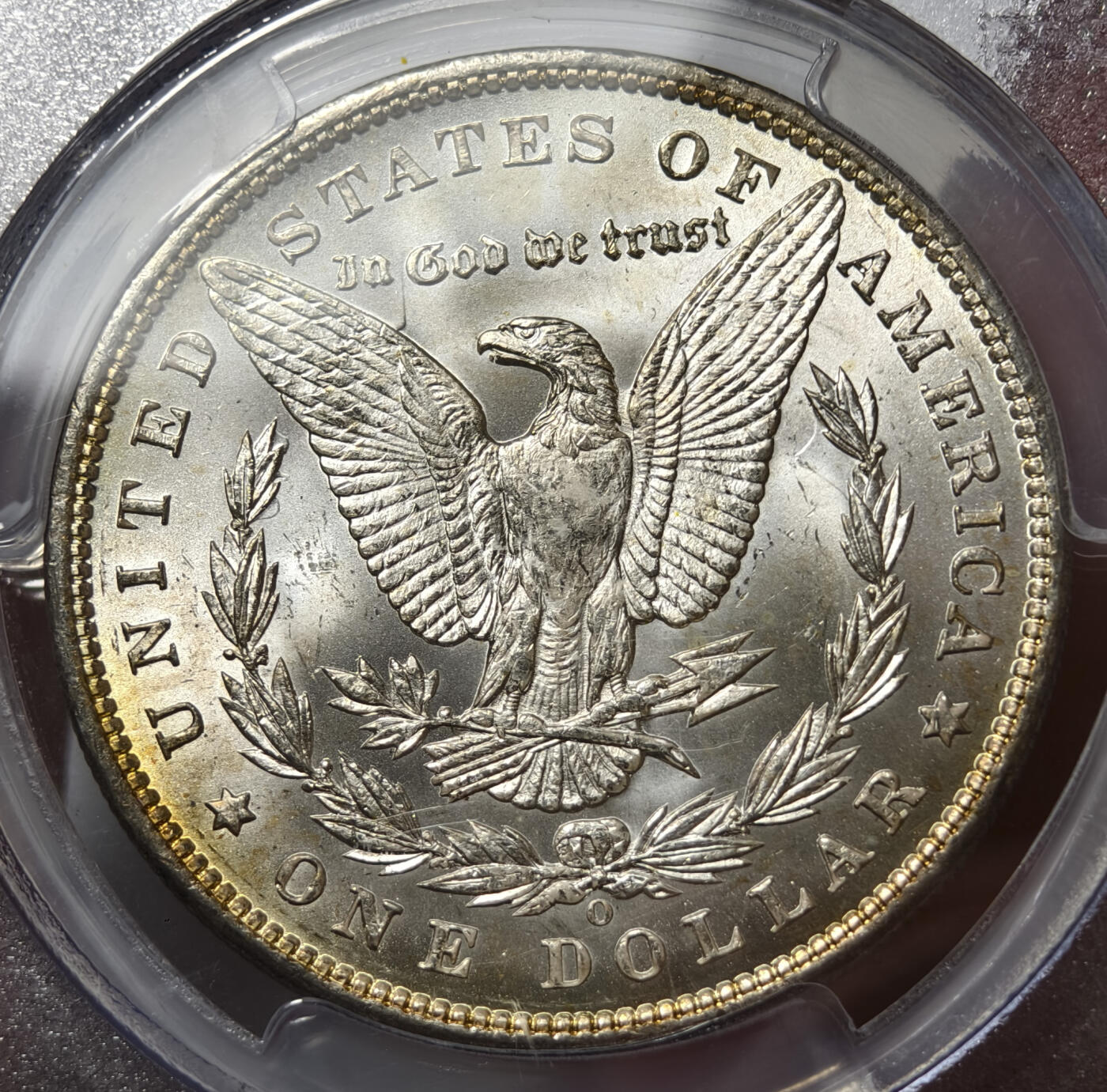 紫瑗钱币——第575期 美国 1898年 O版 摩根 大头妹 1美元 银币 PCGS MS64 老盒