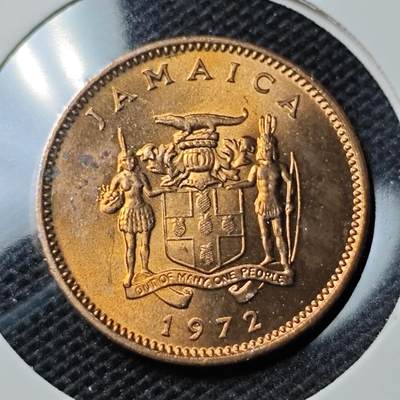 KK钱币收藏小铺 第309期 2月预留时间 周末发货 - 1972牙买加1分 好品铜币