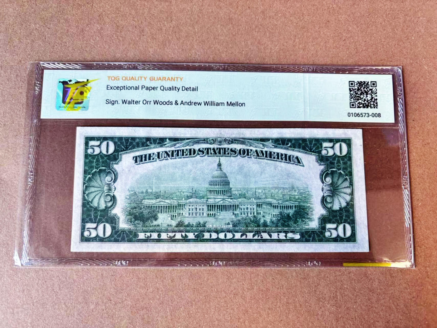 【Blue Auction】世界纸币精拍第697期【精】——18级TOP拍卖/信誉/品质/专业/高效💫 【数字冠】美国 1928年50美金 TQG55EPQ 克利夫兰版