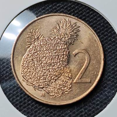 KK钱币收藏小铺 第309期 2月预留时间 周末发货 - 1983库克群岛2分 好品铜币