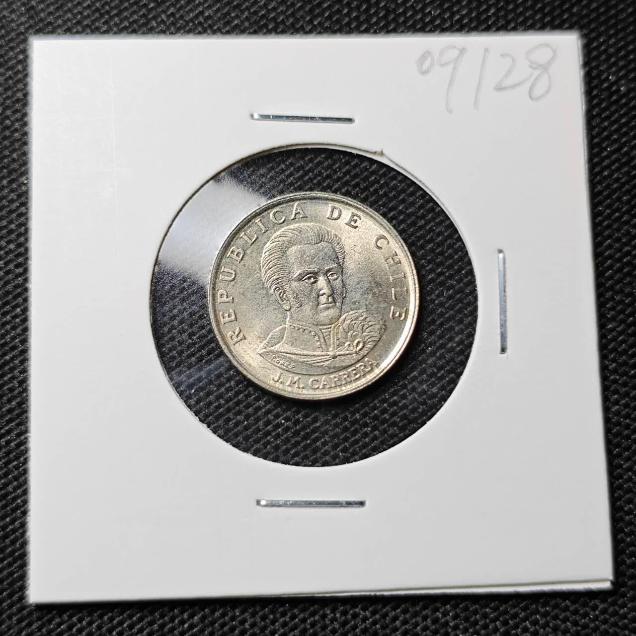 KK钱币收藏小铺 第309期 2月预留时间 周末发货 1972智利1埃斯库多 好品