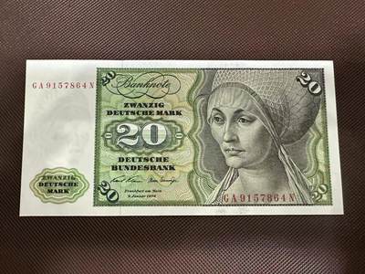 喜羊羊钱币收藏2025第7期(普品场) - 德国1970年20马克  unc  