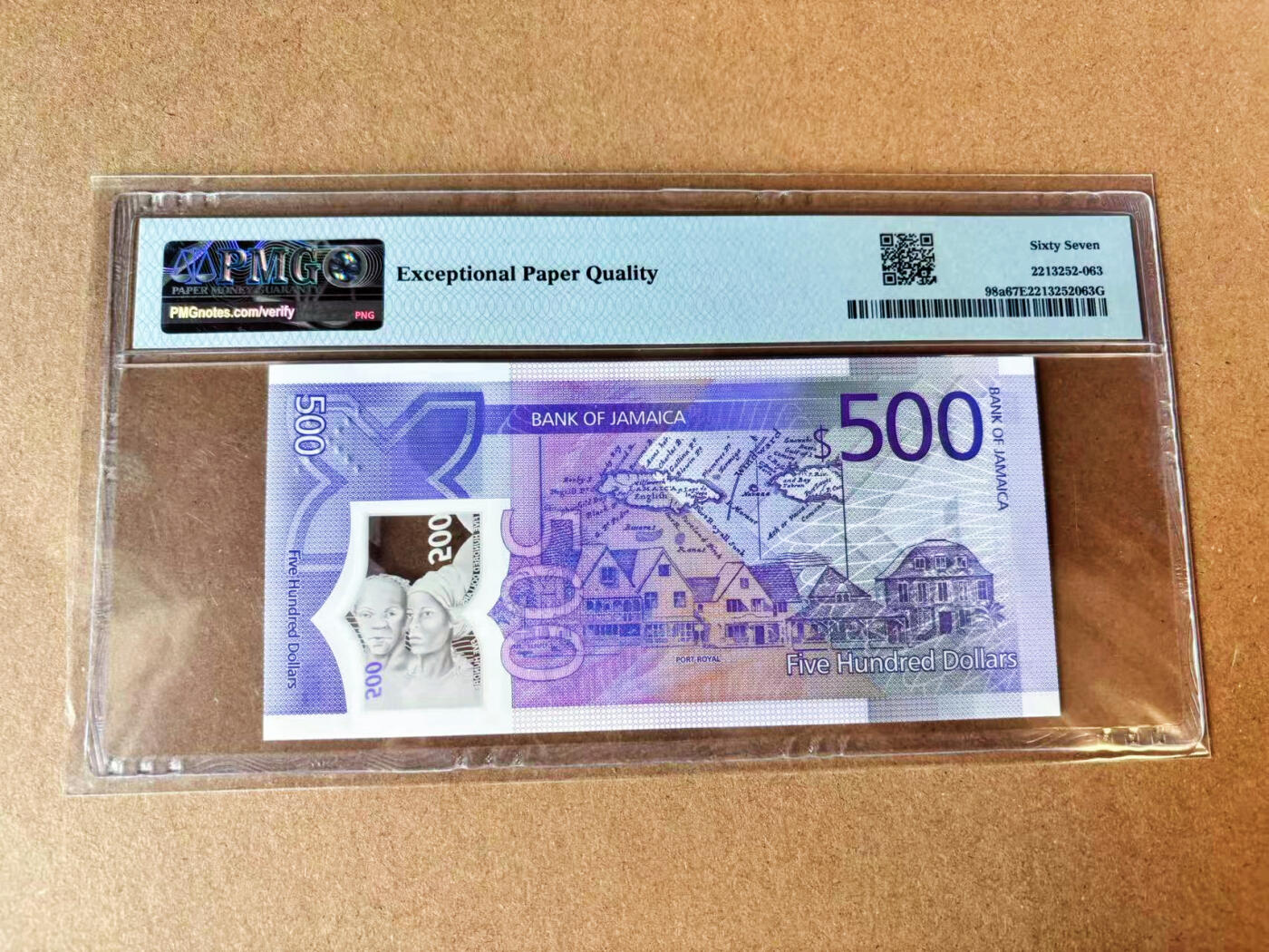 【Blue Auction】世界纸币精拍第697期【精】——18级TOP拍卖/信誉/品质/专业/高效💫 【AA无47】牙买加 2022年500元 PMG67EPQ 高分