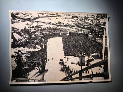 盛世勋华——号角文化勋章邮票专场拍卖第269期 - 德国（1939）1936年柏林奥运会大尺寸宣传照片 从大型奥林匹克跳台的跳台上望去：130000名热情的观众见证了一场奇妙的体验