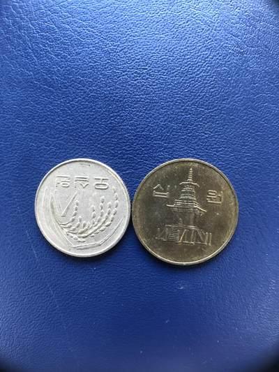 日本朝鲜俄罗斯多国纸币硬币 - 朝鲜硬币两枚