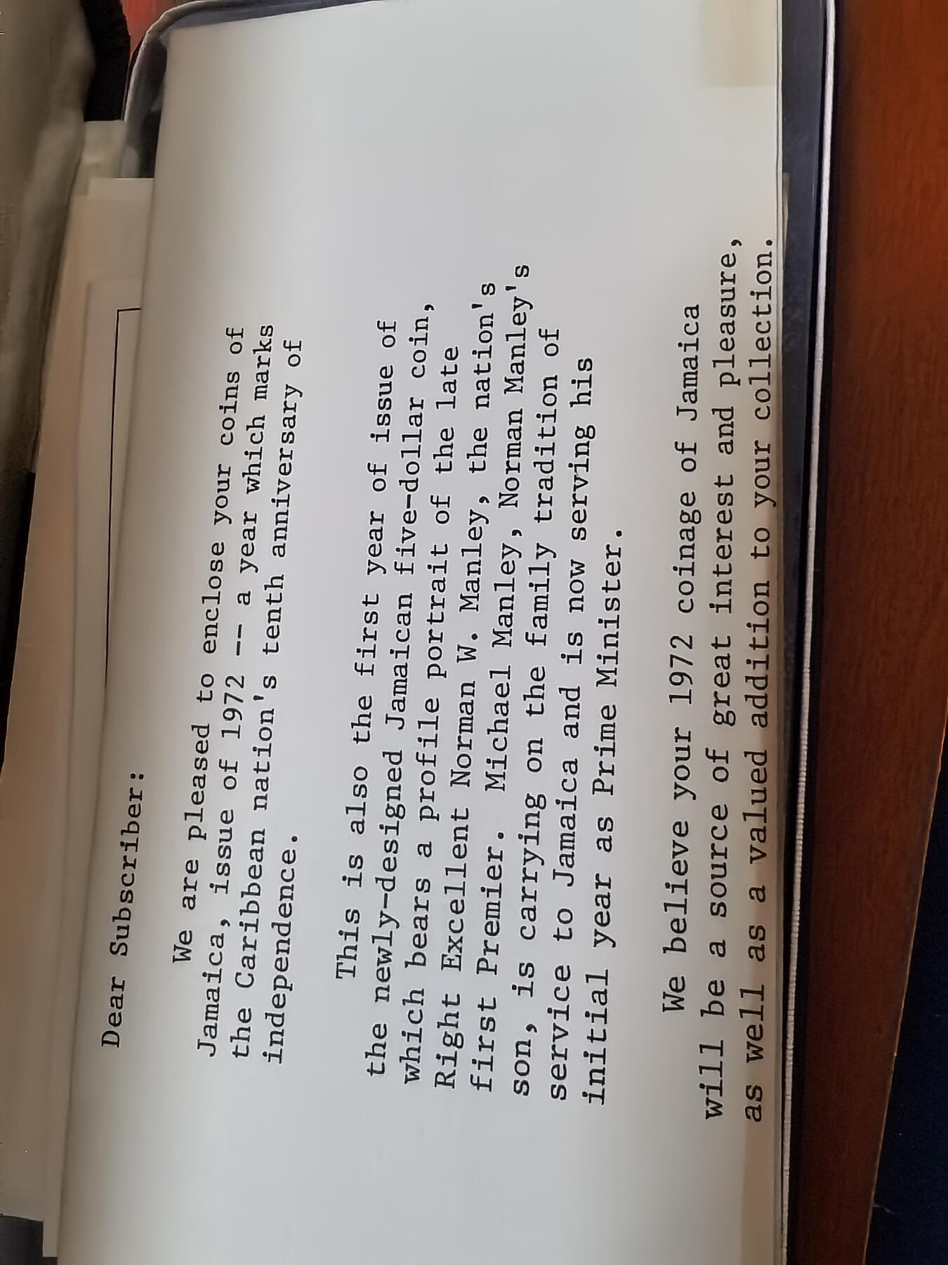 长老汇蛇年精选第二十五场拍卖 1972牙买加7枚精制套币，盒证全
