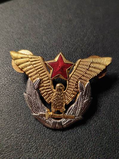 靖甫拍卖第7场 - 南斯拉夫空军大帽徽 铜珐琅