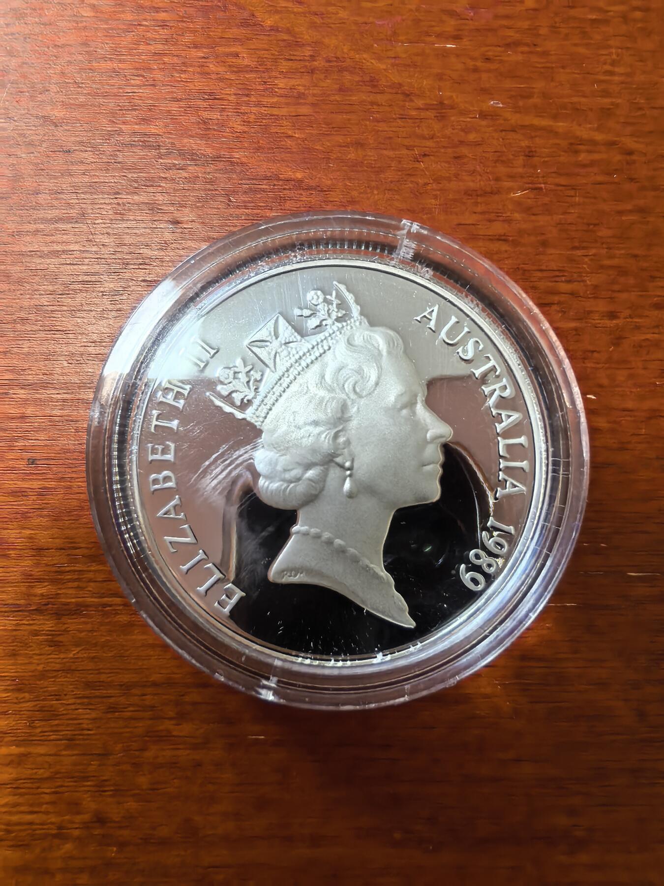 长老汇蛇年精选第二十五场拍卖 1989澳大利亚笑翠鸟10元精制银币，盒证全，5万枚