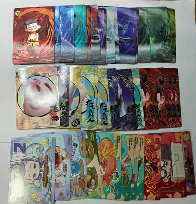 龙虎卡牌第46场 （无佣金，满120包邮，欢迎送拍） - 41张 卡游 哪吒（光栅卡16➕大头卡15➕QR10张）