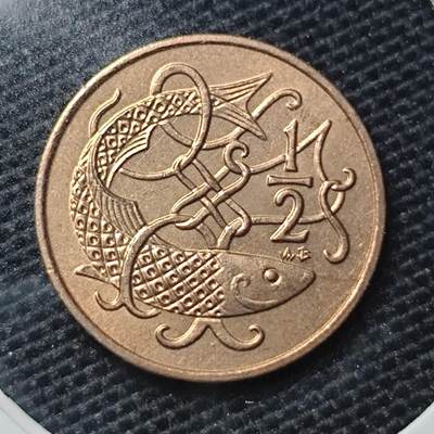 KK钱币收藏小铺 第309期 2月预留时间 周末发货 -  1980马恩岛1/2半便士