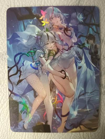 花开卡拍第31期（7月20号周日截拍，品控勿拍!!!拍品不寄存，运费5元，自制卡难免瑕疵，可能存在轻微撞角爆边等出厂瑕疵，品控介意勿拍！） - 鸣潮 椿 守岸人 彩闪单卡