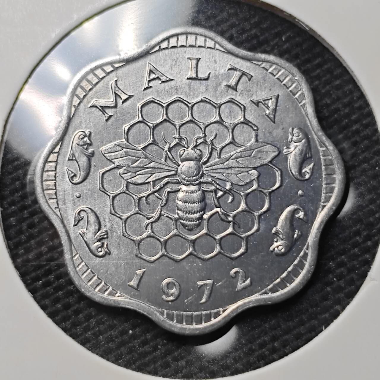 KK钱币收藏小铺 第309期 2月预留时间 周末发货 1972马耳他3米尔 好品